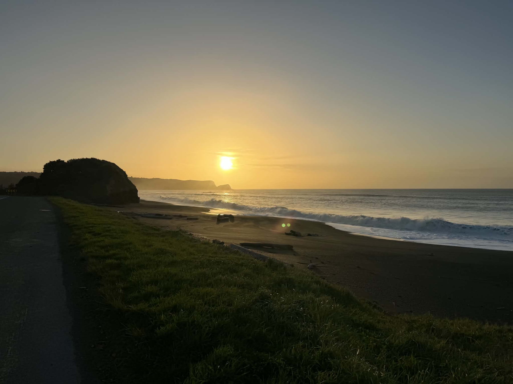 Sunrise over the whenua in Hawke’s Bay, hills in low light